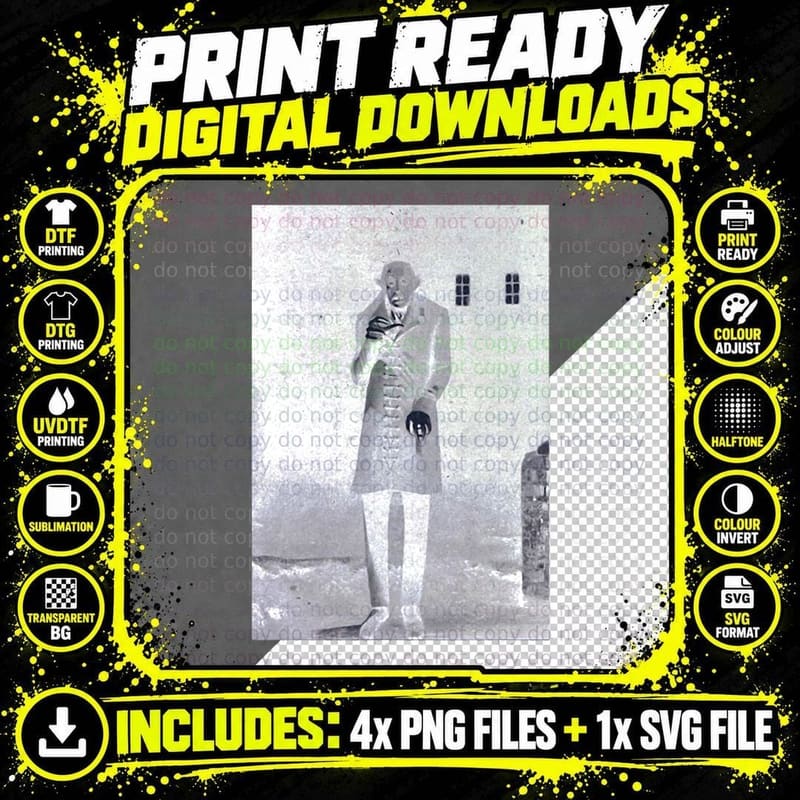 Horror Film Monster Halloween Count Orlok Vampire Png SVG Digital Bundle