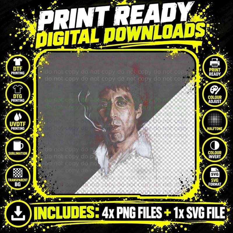 Horror Movie Fan Art, Halloween Costume, Slasher Tee Png SVG Digital Bundle