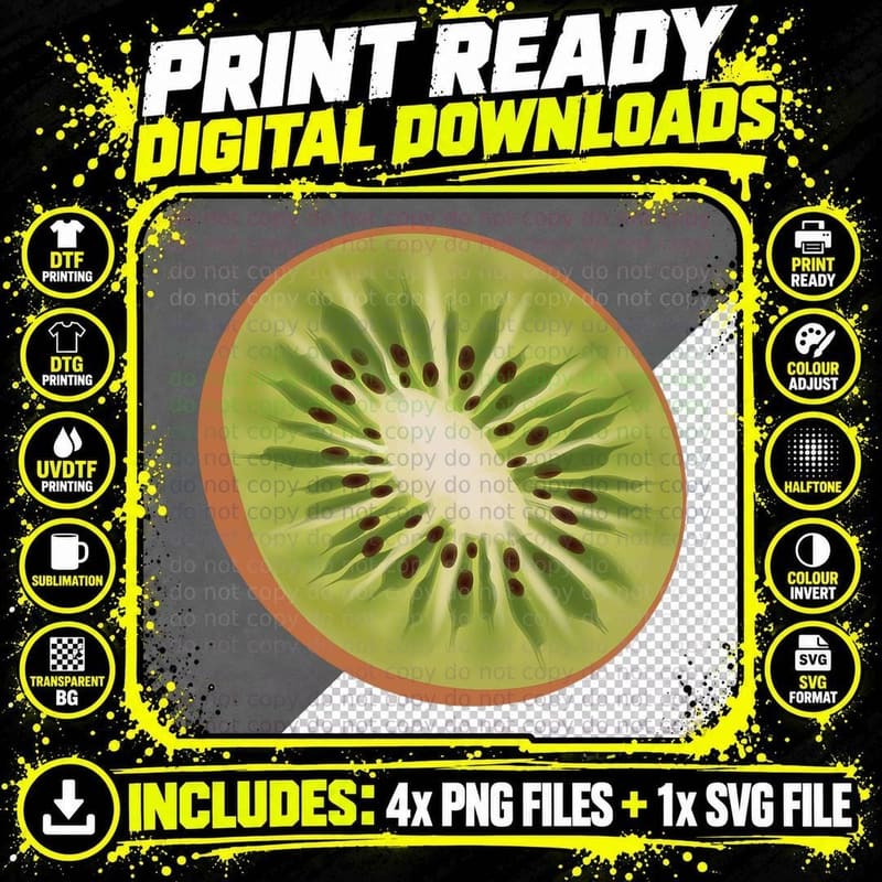 Kiwi Halloween Costume T-Shirt Fruit Salad Men Women Png SVG Digital Bundle