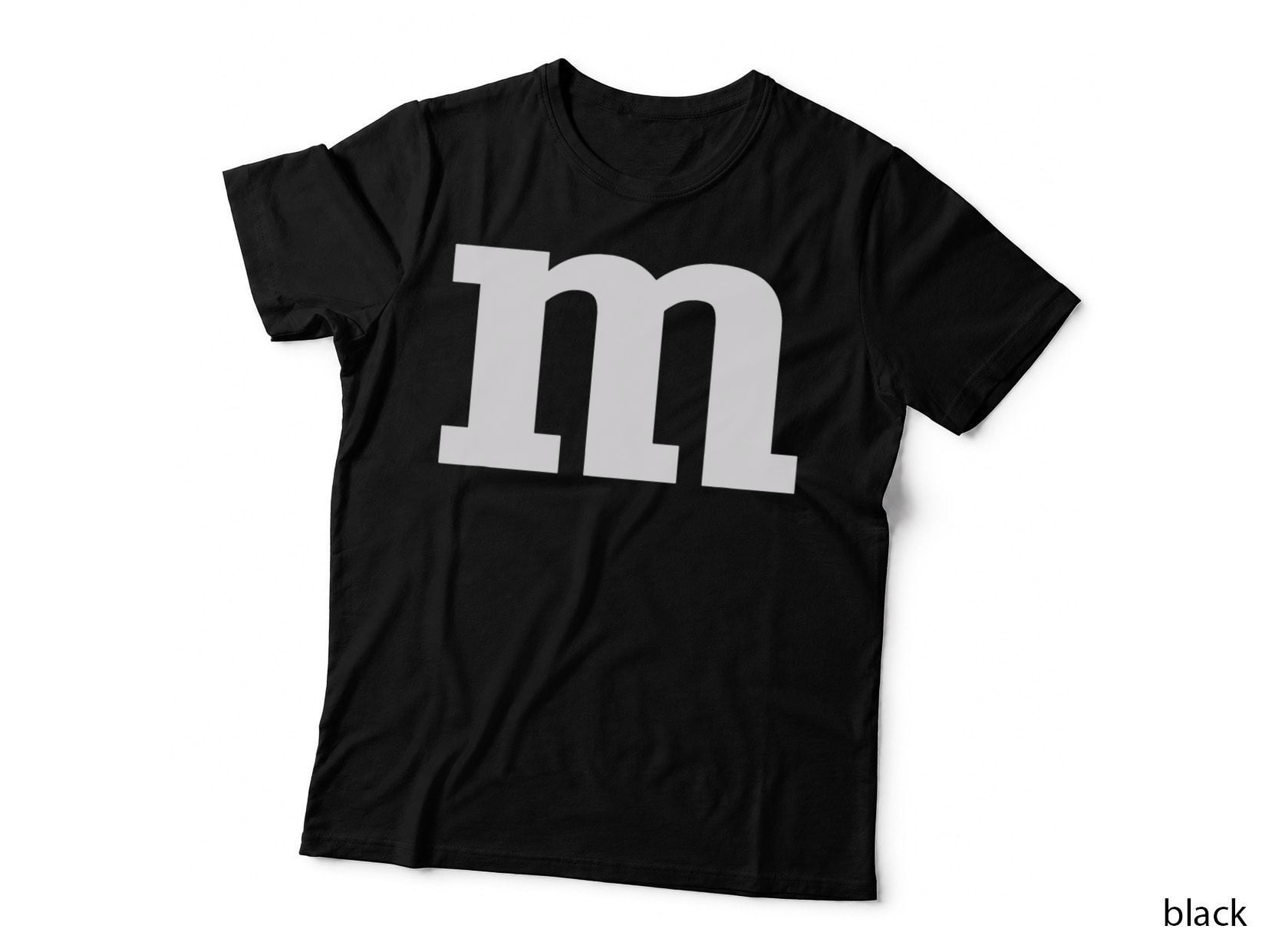 Letter M Chocolate Candy Halloween Team Groups Costume T-Shirt