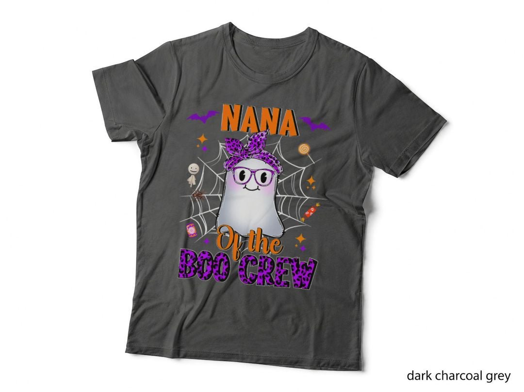 Nana Boo Crew Ghost Funny Matching Family Grandma Halloween T-Shirt