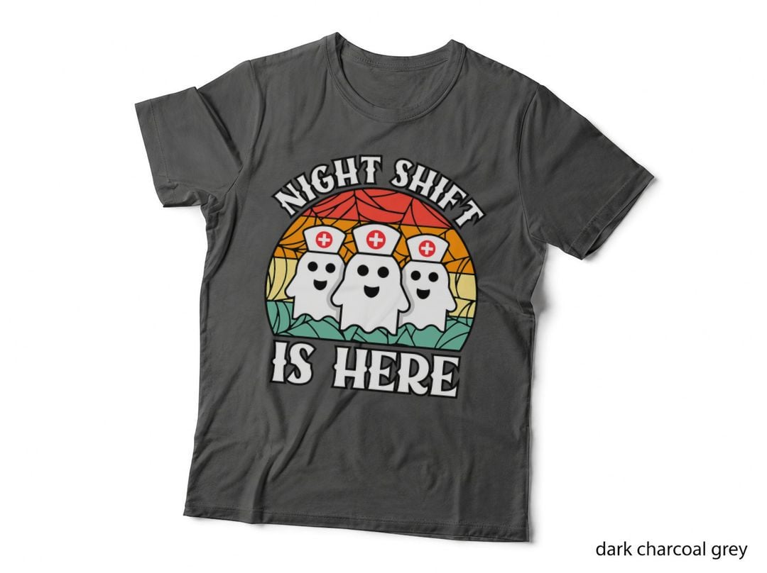 Nurse Halloween Shirt Men Women Night Shift Crew Ghost T-Shirt