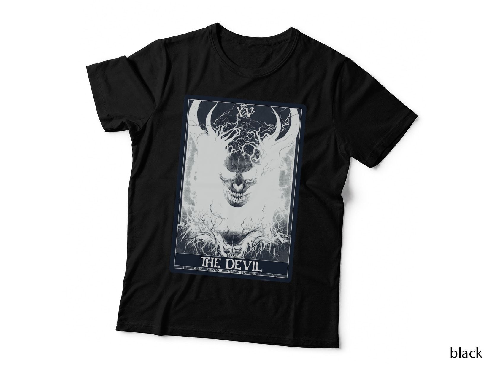 Occult Dark Art, Horror the Devil Tarot Card T-Shirt