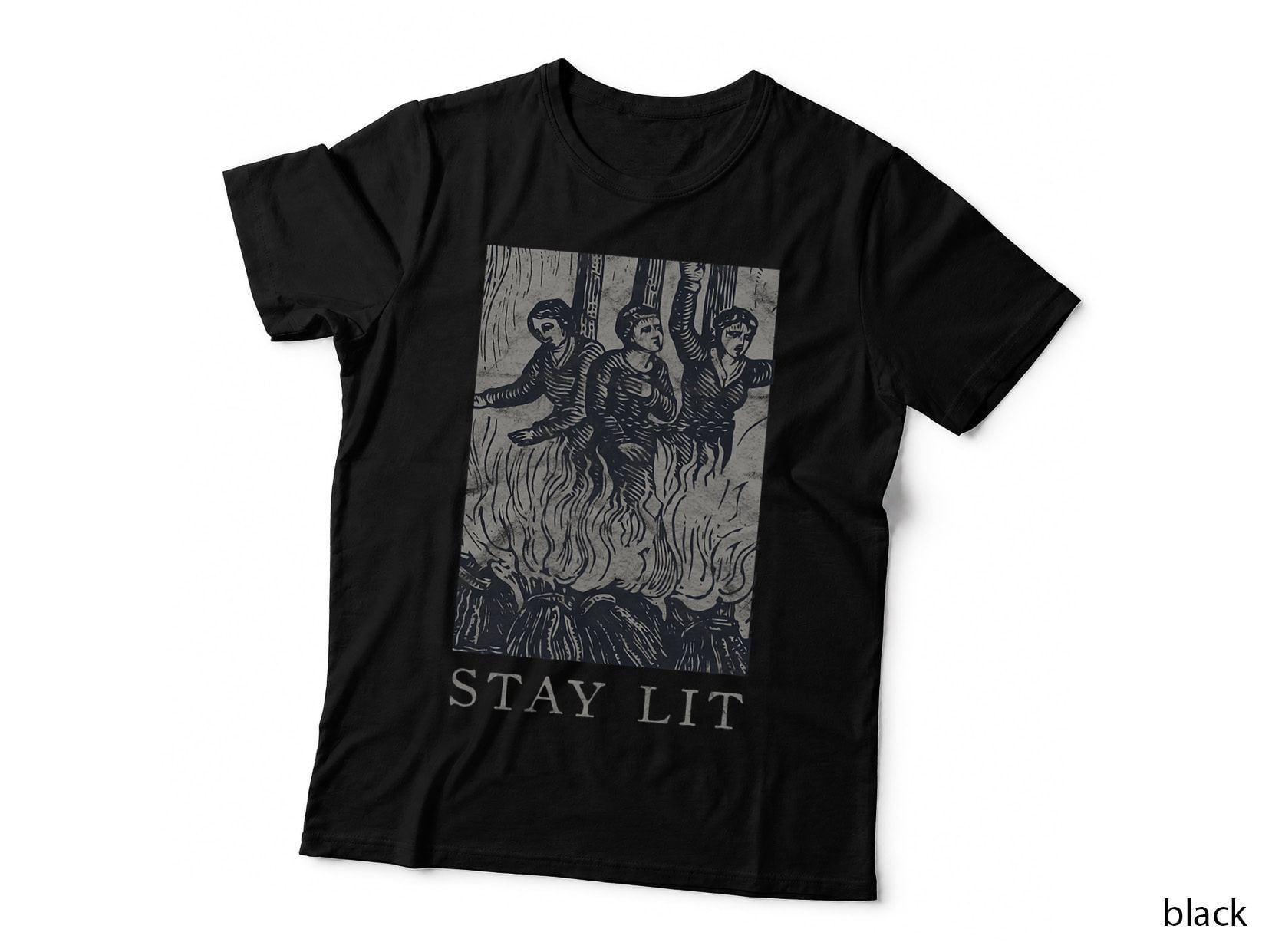 Occult Stay Lit Satan Devil Hell Unholy Antichrist Witch T-Shirt
