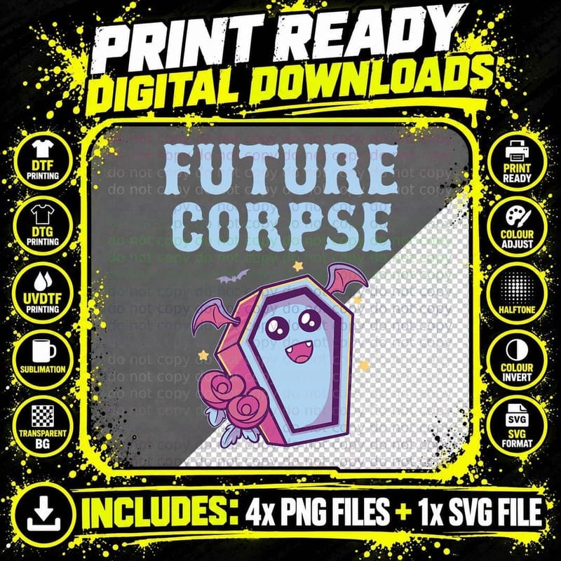 Pastel Goth Lover Witch Aesthetic Wicca Kawaii Occult Png SVG Digital Bundle