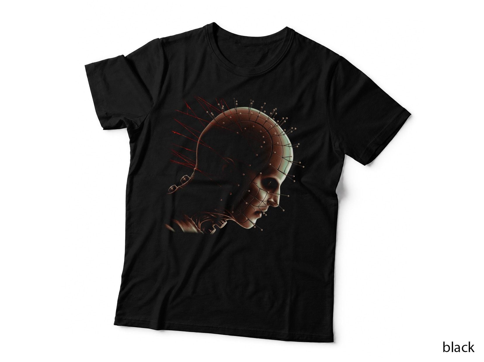 Pinhead Horror T-Shirt, Halloween Costume, Dark Art Print