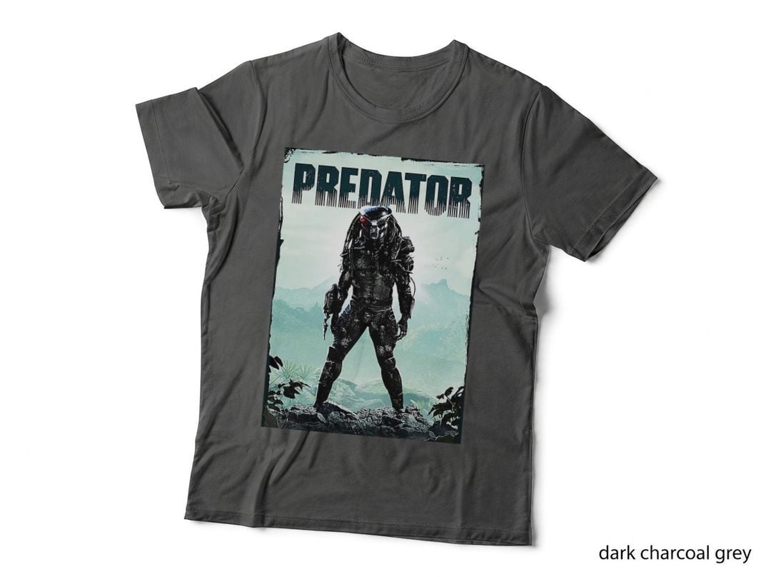 Predator Movie Poster T-Shirt, Sci-Fi Action, Retro Horror Style