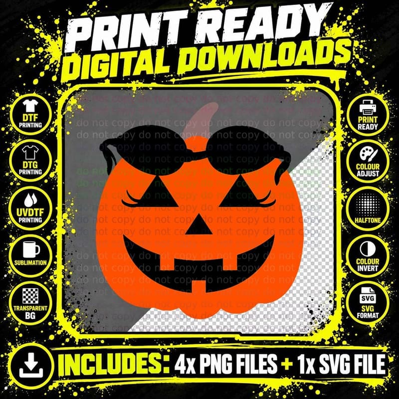 Pumpkin Swimming for Girls Teen Women Halloween Swim Png SVG Digital Bundle