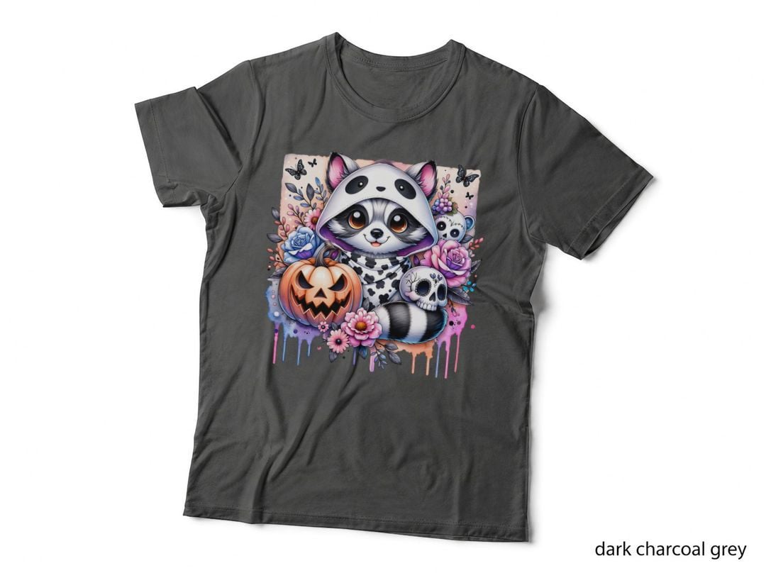 Raccoon Dressed as a Cow Halloween, Horror, Cute T-Shirt
