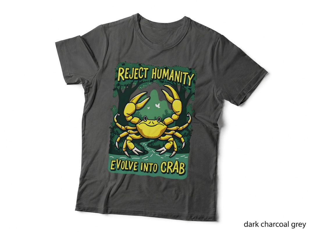 Reject Humanity Crab Shirt, Horror Crab Horror T Shirt, Funny Meme Shirts