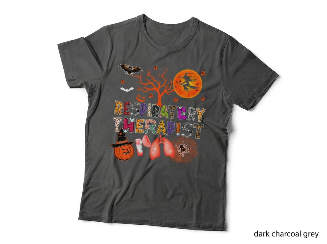 Respiratory Therapist Halloween Zombie Costume Scary Pumpkin T-Shirt