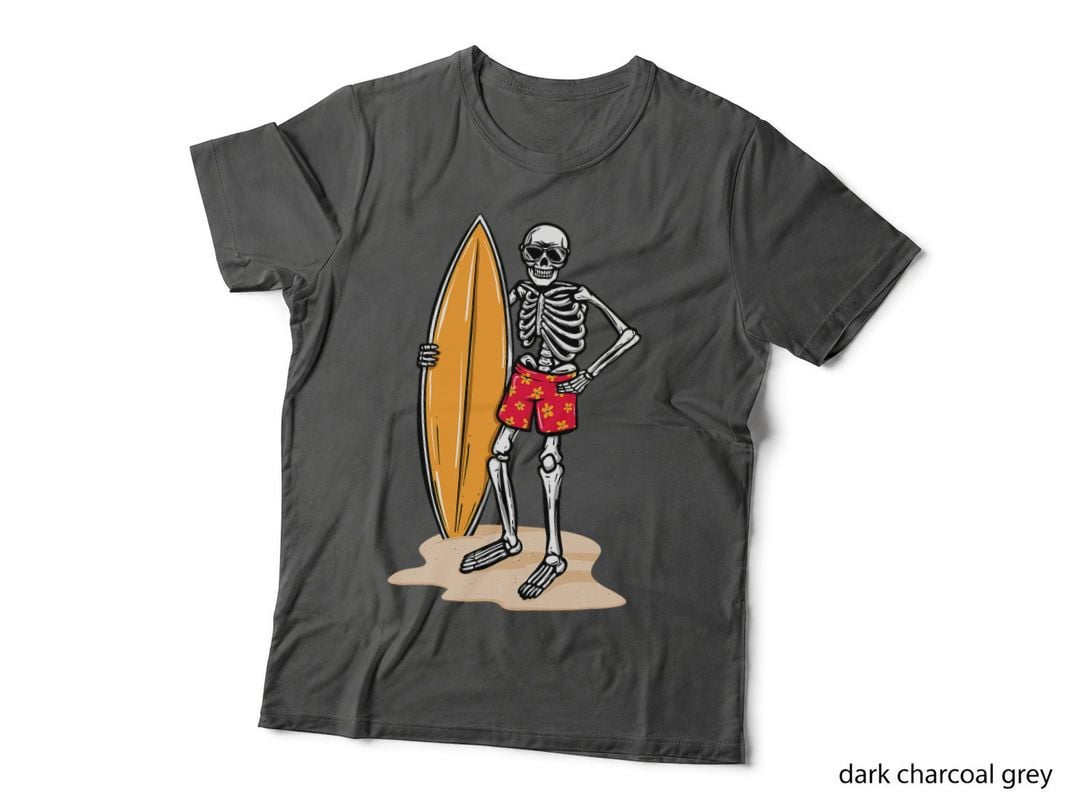 Skeleton Surfer - Surfboard Surfing Board Lover Surfboarding T-Shirt