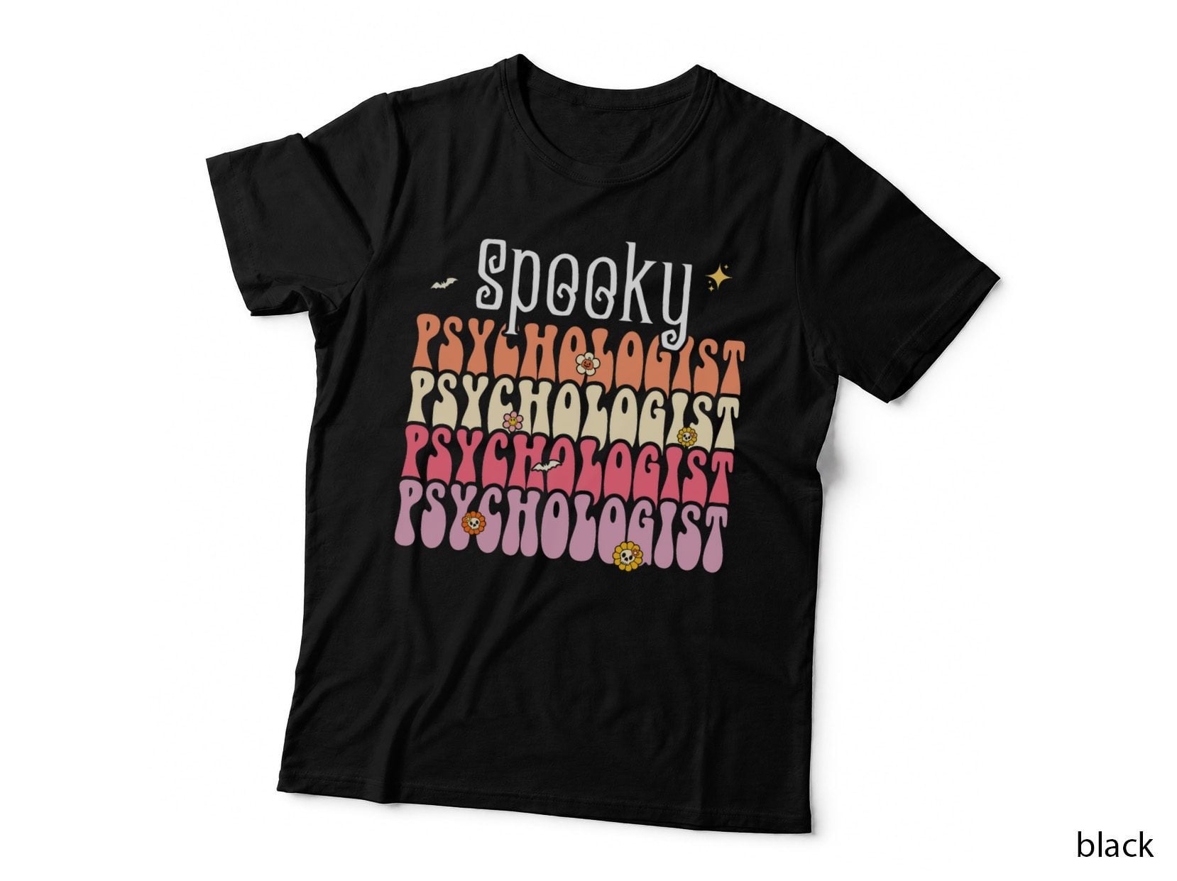 Spooky School Psychologist Halloween Retro Psychology T-Shirt