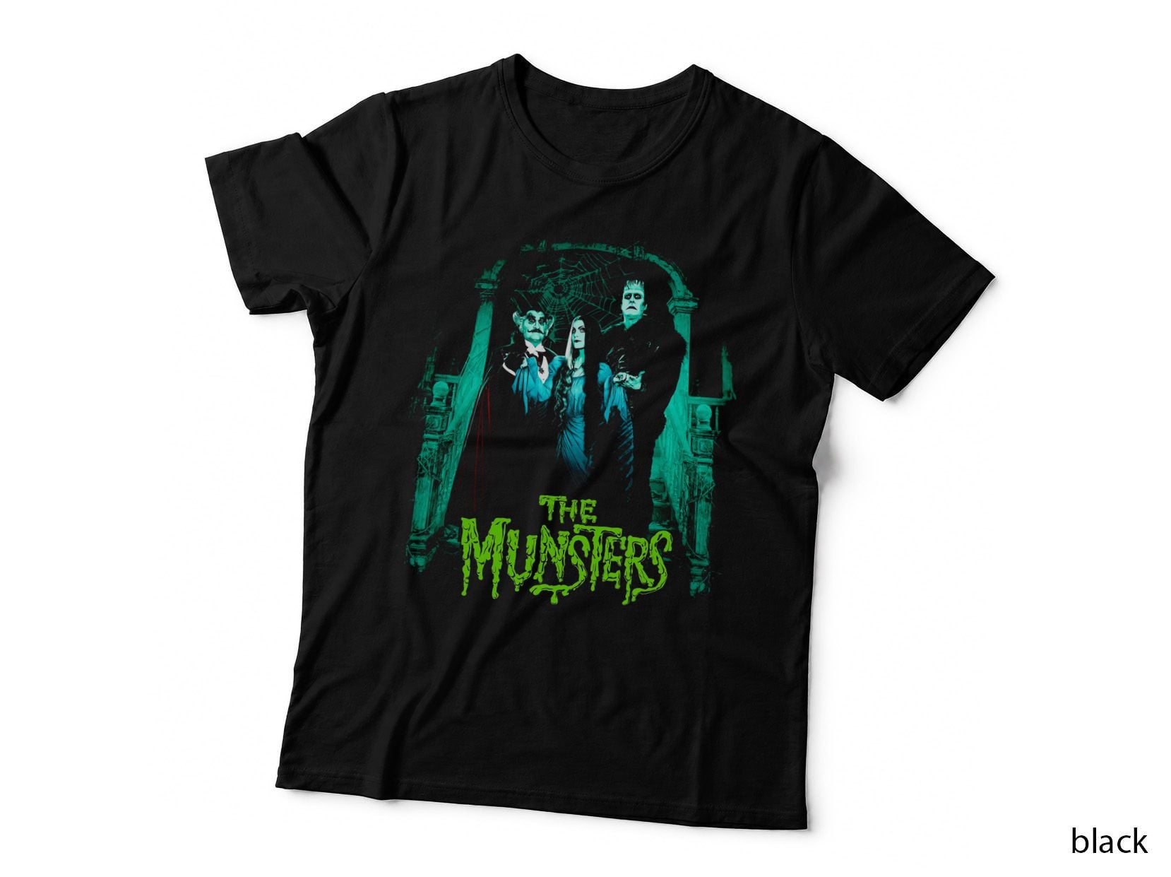 The Munsters Halloween Costume T-Shirt, Gothic Apparel, Dark Art Print
