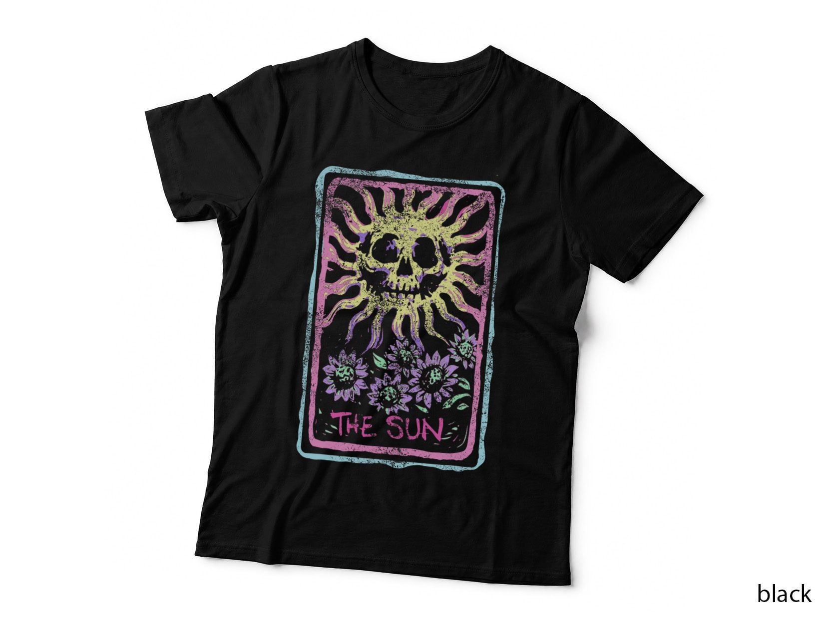 The Sun Death Tarot Card Witchcraft Pastel Goth Skeleton T-Shirt