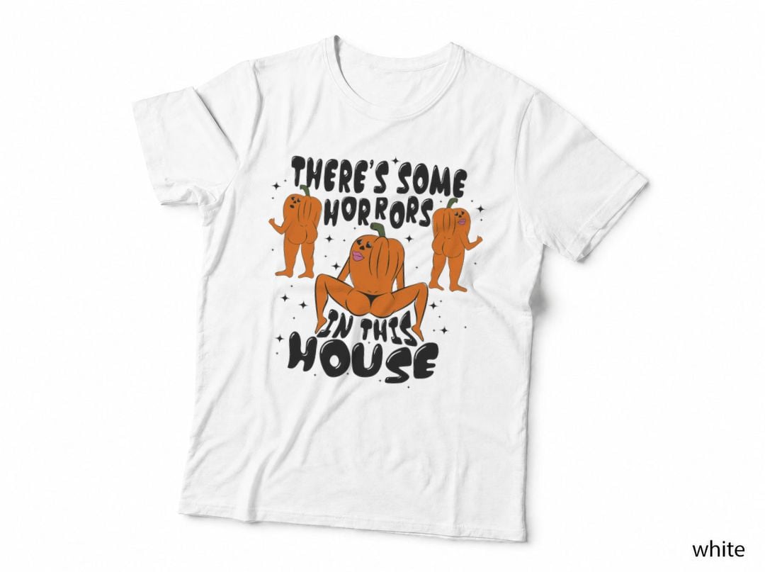 There's Some Horrors in This House Halloween Pumpkins Spooky T-Shirt