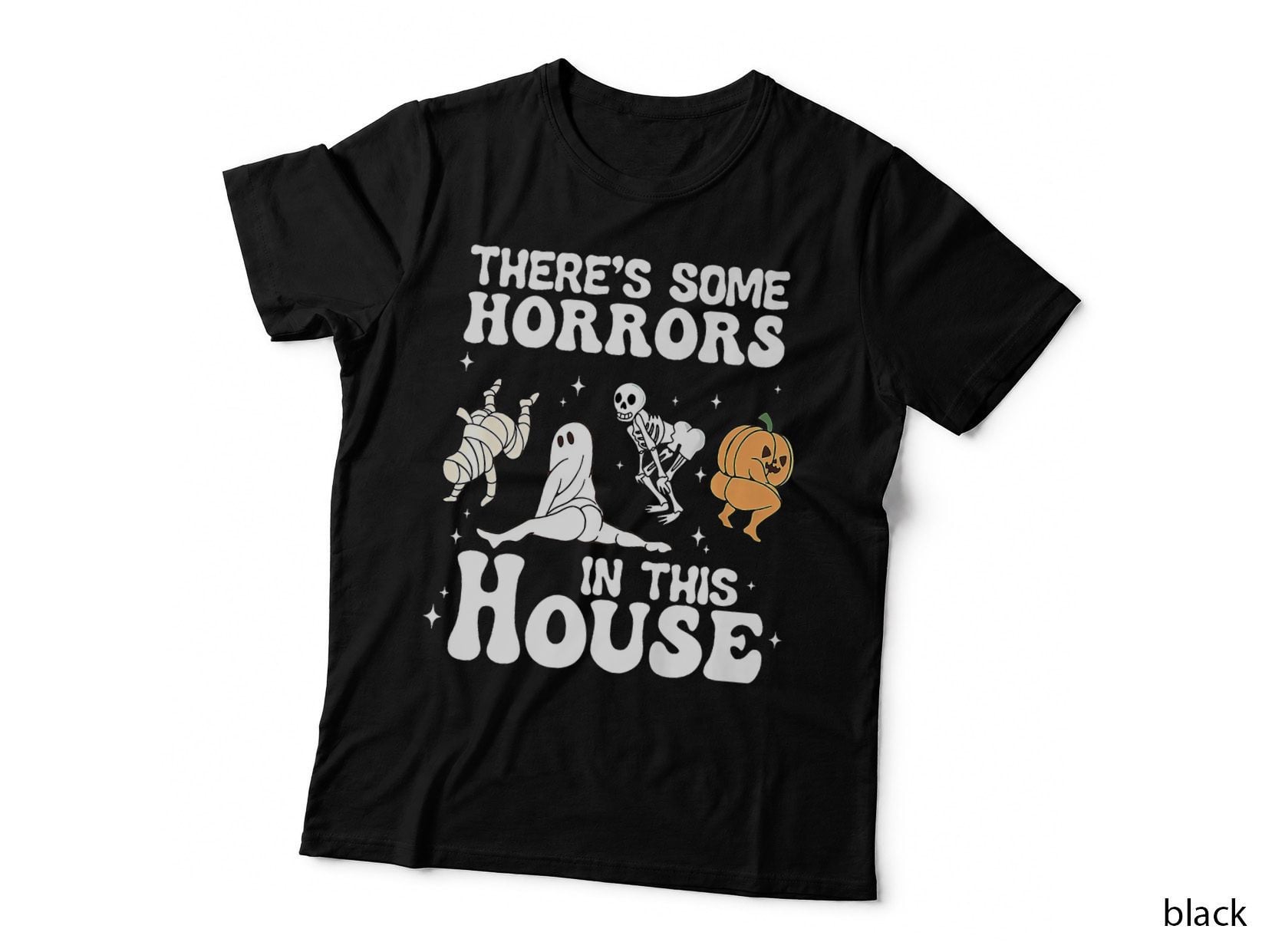 There's Some Horrors in the House Halloween Ghost Pumpkin, Halloween T-Shirt