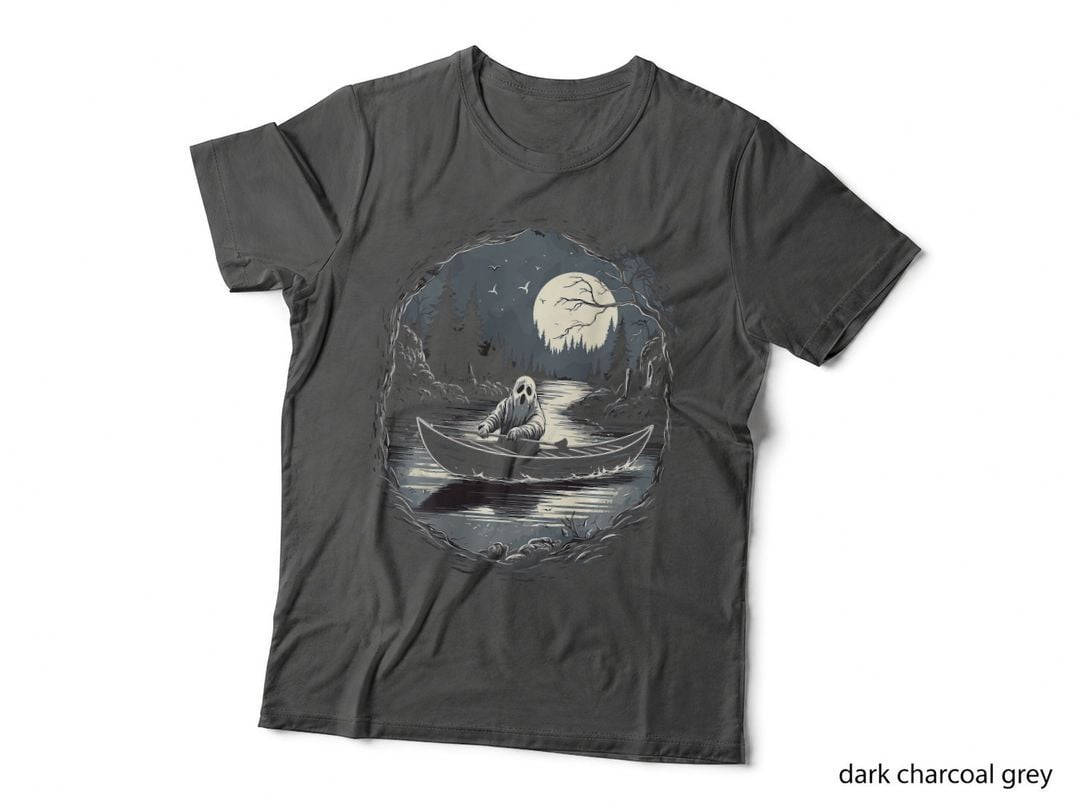 Vintage Ghost River Boat Gothic Halloween T-Shirt