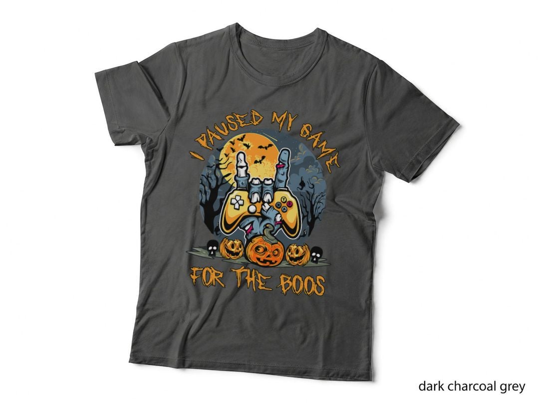 Vintage Halloween Skeleton Gamer Boys Kids Teens Gaming Boys T-Shirt