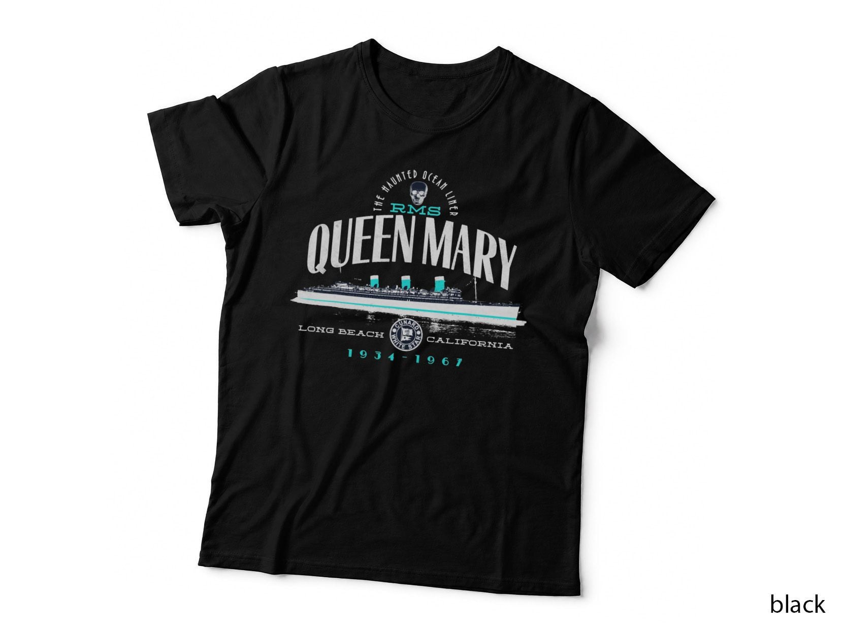 Vintage Queen Mary - Haunted Places for British Ocean T-Shirt