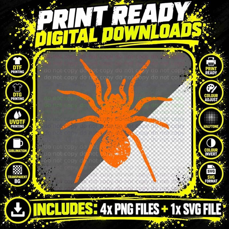 Vintage Spider Halloween Spider Web Costume Kids Women Png SVG Digital Bundle