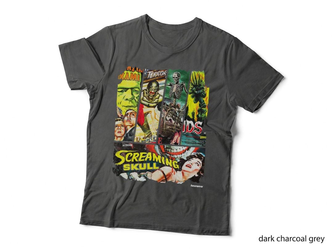 Vintage Style Sci Fi Horror Movie Poster Collage T-Shirt