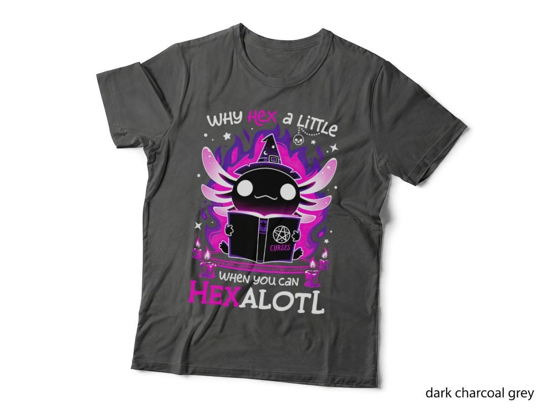 Witching Hour Why Hex A-Little Axolotl - Hexalotl Halloween T-Shirt