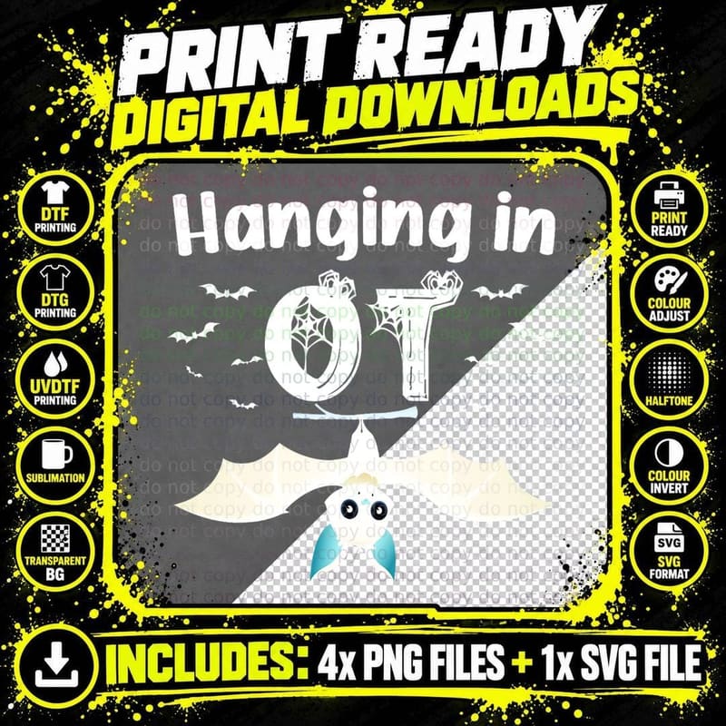 Wnzb Hanging in OT Funny Bat Occupational Therapy Png SVG Digital Bundle