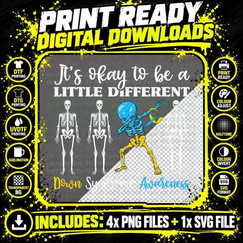 World Down Syndrome Awareness Day Shirt Dabbing Kid Png SVG Digital Bundle