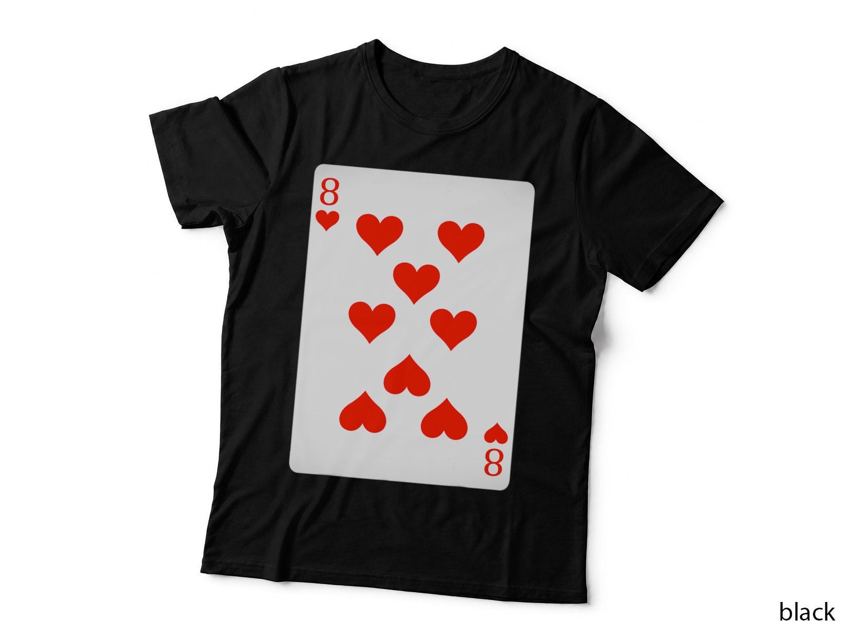 8 Eight of Hearts Playing Cards Shirt Easy Halloween Costume T-Shirt