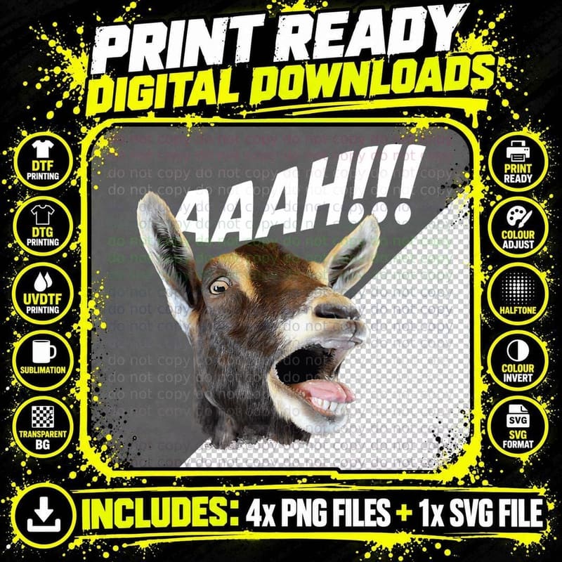 Aaah - Goat Whisperer Rancher Farm Animal Farmer Png SVG Digital Bundle