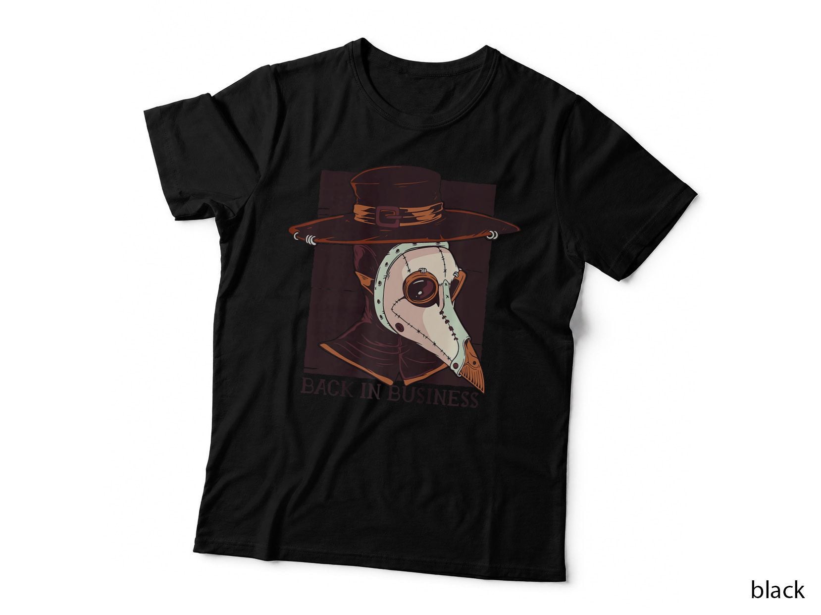 Back in Business Medieval Plague Doctor Mask Halloween T-Shirt