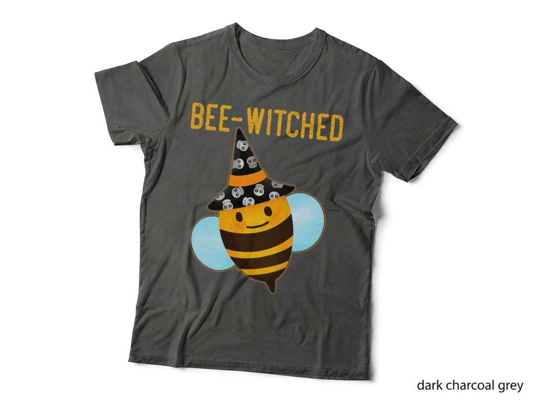 Bee Witched Cute Halloween Bee Wearing Witches Hat Bewitched T-Shirt