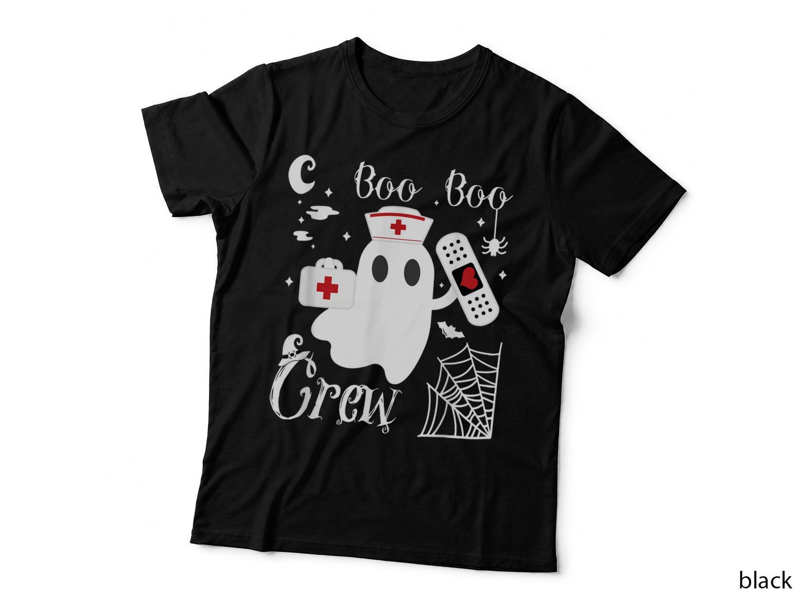 Boo Boo Crew Funny Ghost Nurse Halloween Costume T-Shirt