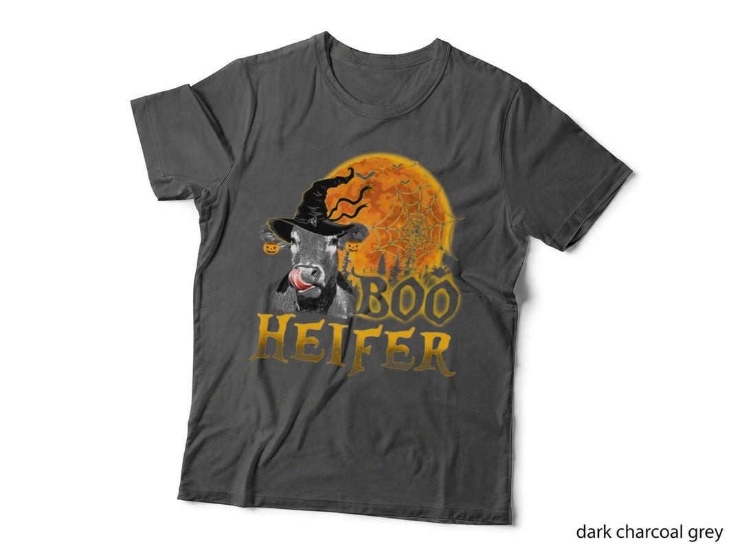 Boo Heifer Funny Halloween Cow Farmer T-Shirt