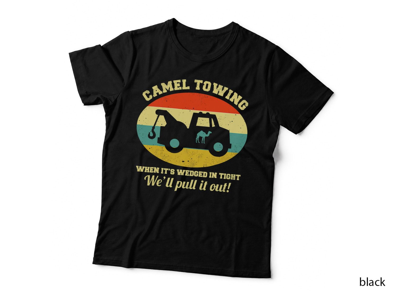 Camel Towing Retro Adult Humor Saying Funny Halloween T-Shirt