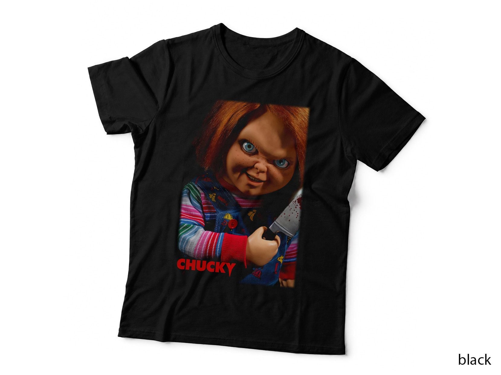 Chucky Horror Doll T-Shirt, Killer Doll Print, Halloween Costume