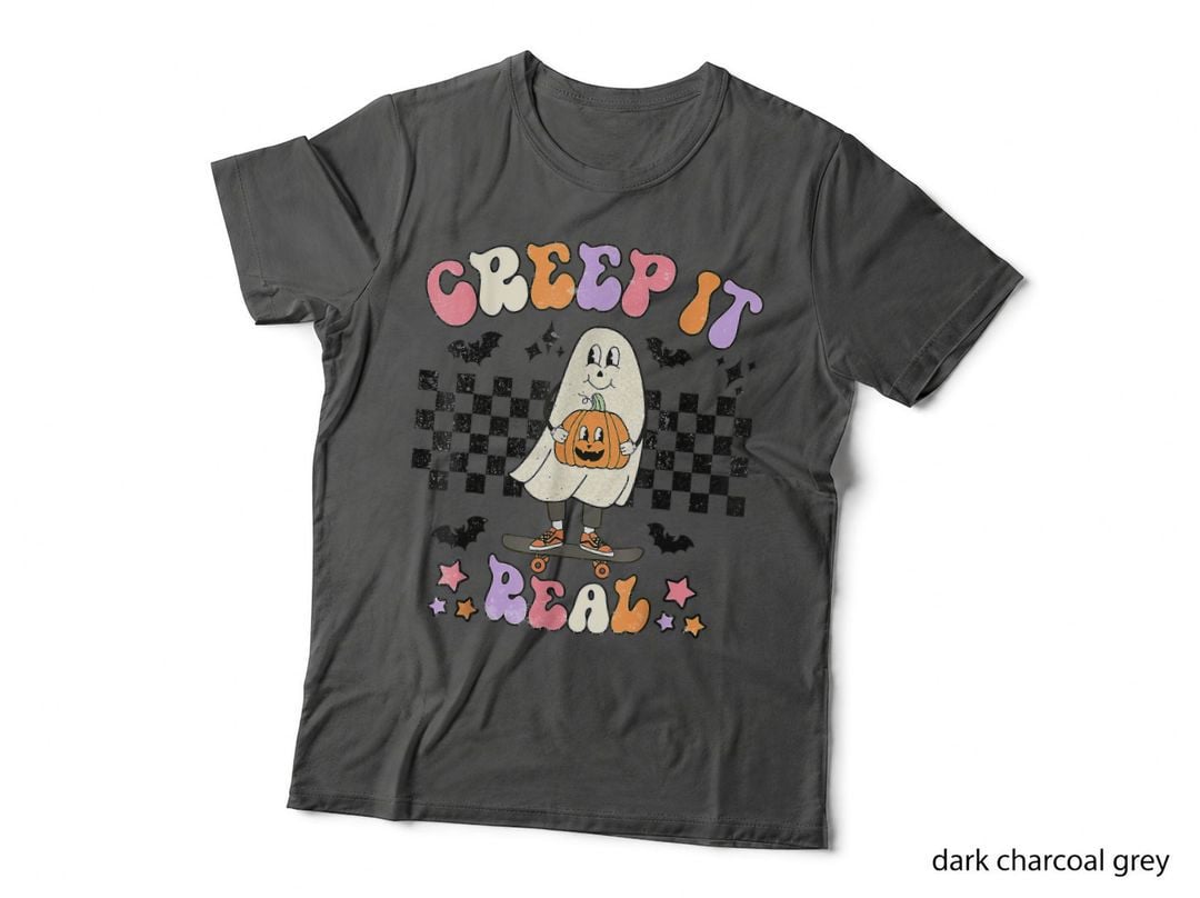 Creep It Real Halloween Ghost, Cute Halloween Ghost for Kids T-Shirt