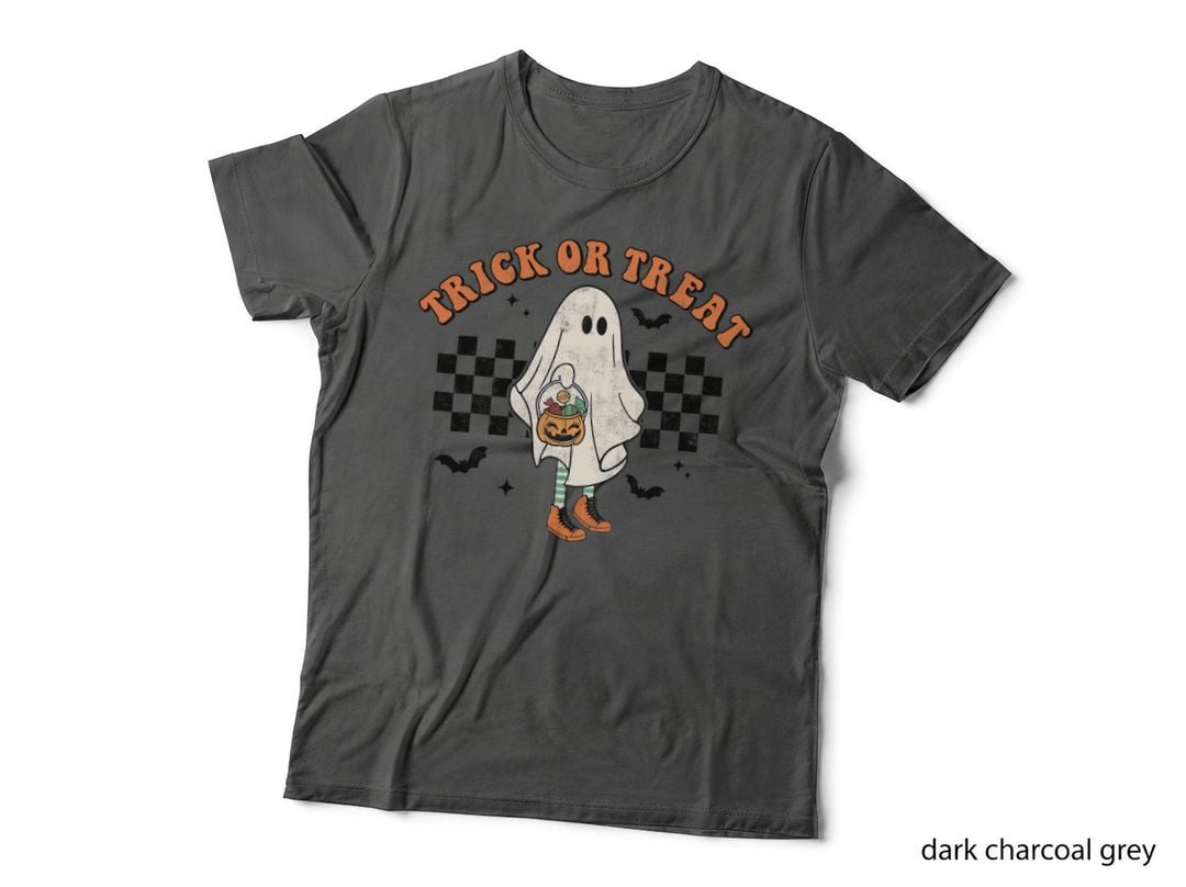 Creep It Real Pumpkin Candy Ghost Halloween Groovy Retro T-Shirt