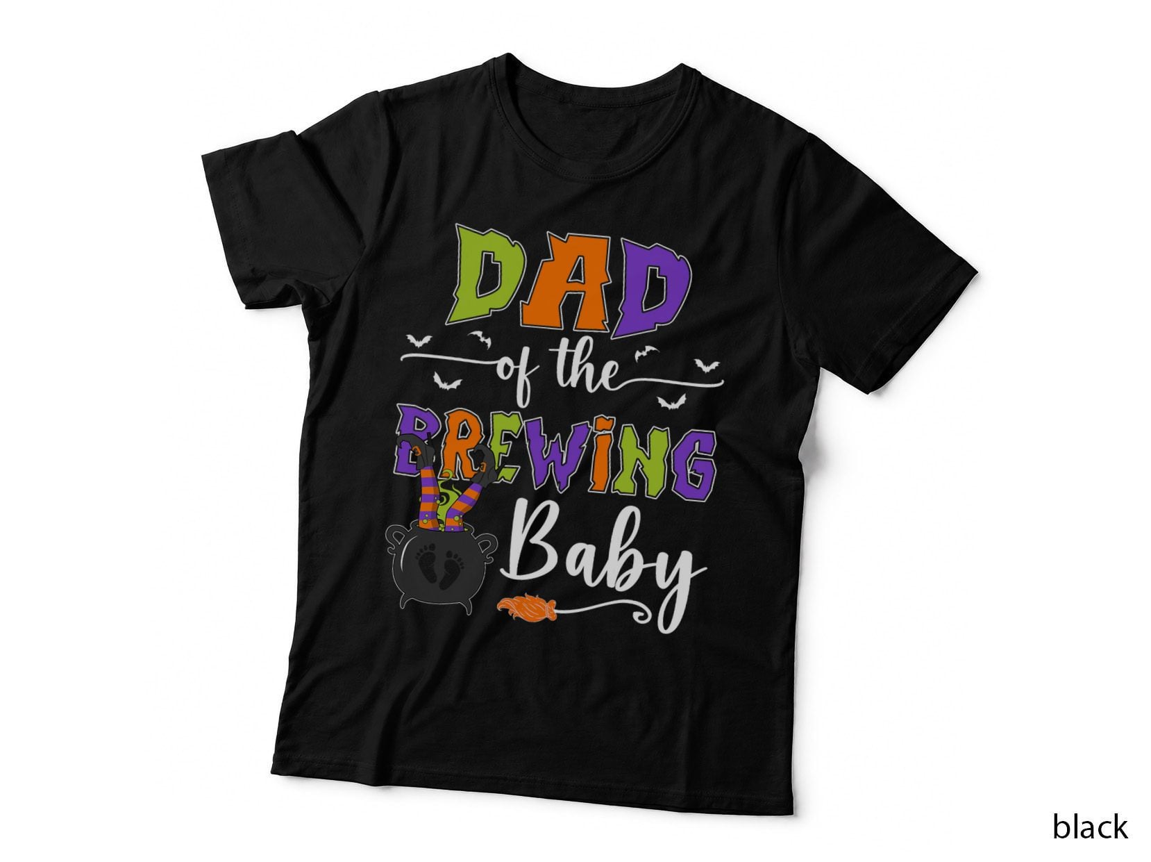 Dad of the Brewing Baby Halloween Witch Baby Shower T-Shirt