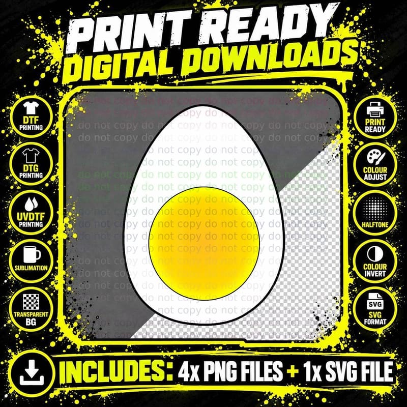Deviled Egg Costume T-Shirt Fruit Halloween T-Shirt Png SVG Digital Bundle