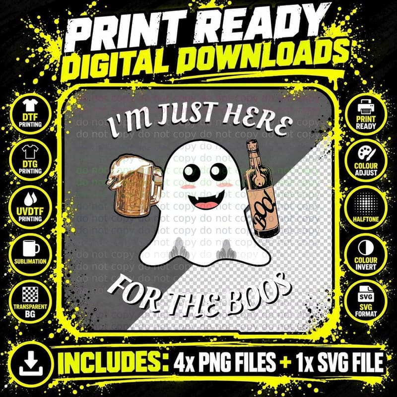 F0. NEW Batcheshalloweenhalloween-005I'm Just Here for Png SVG Digital Bundle
