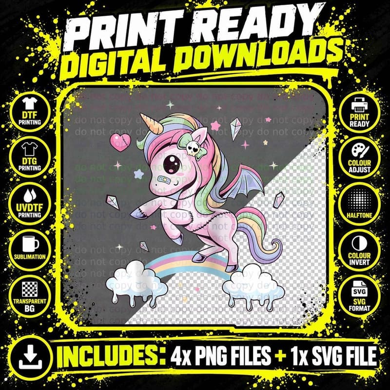 F0. NEW Batcheshalloweenhalloween-005Pastel Goth Cute Png SVG Digital Bundle