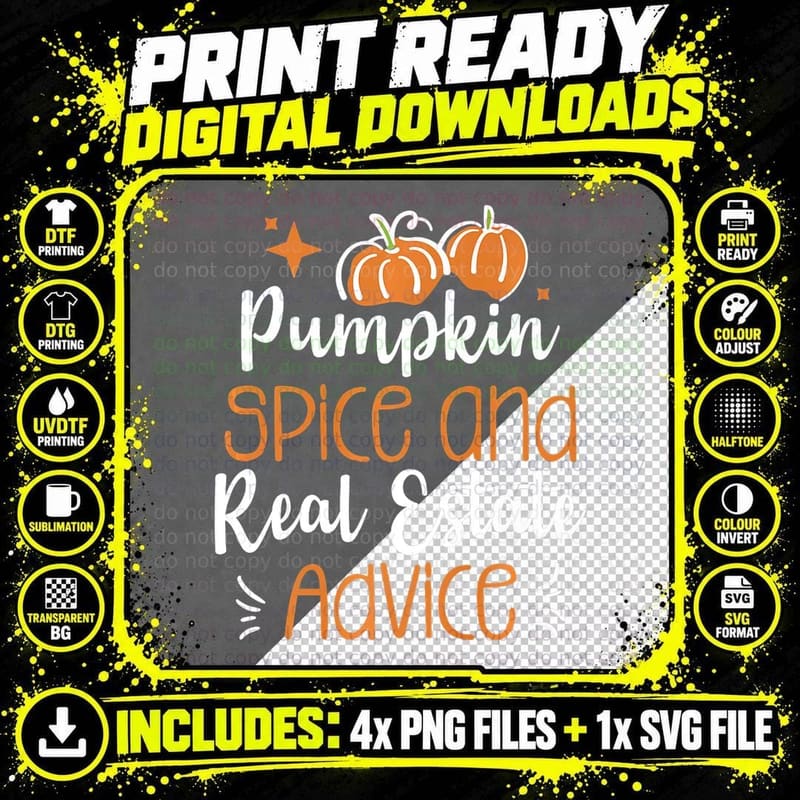 F0. NEW Batcheshalloweenhalloween-005Pumpkin Spice and Png SVG Digital Bundle