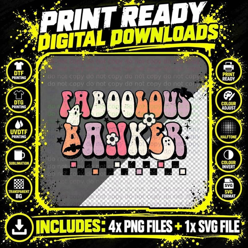 F0. NEW Batcheshalloweenhalloween-005Retro Groovy Png SVG Digital Bundle