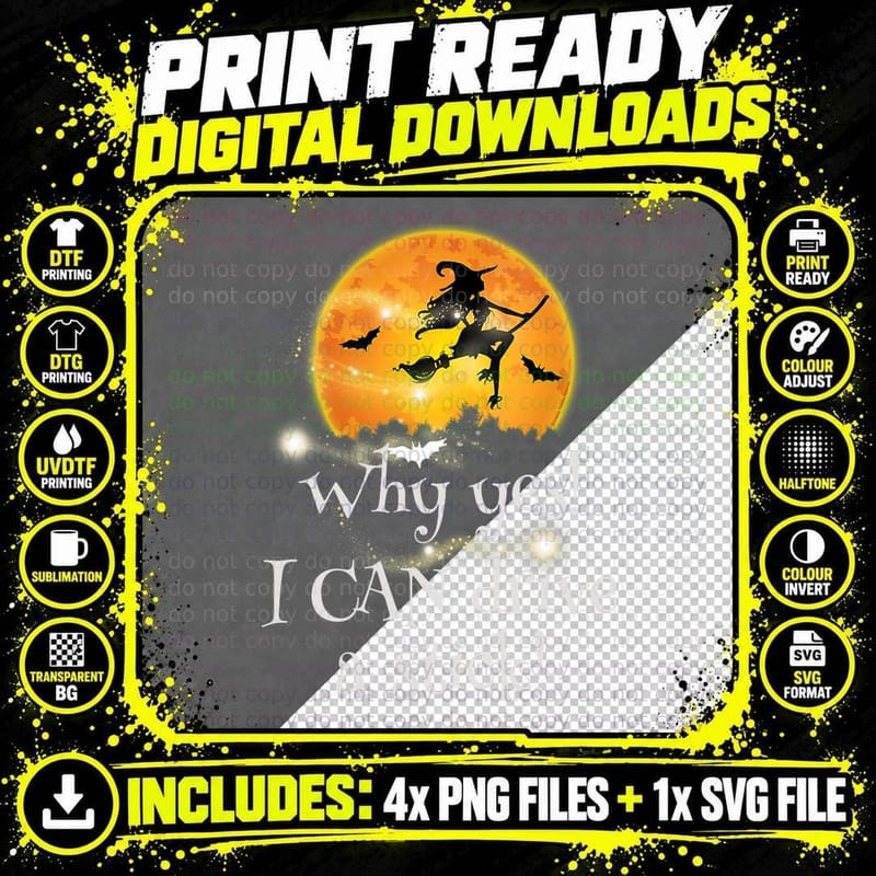 F0. NEW Batcheshalloweenhalloween-005Womens Funny Witch Png SVG Digital Bundle