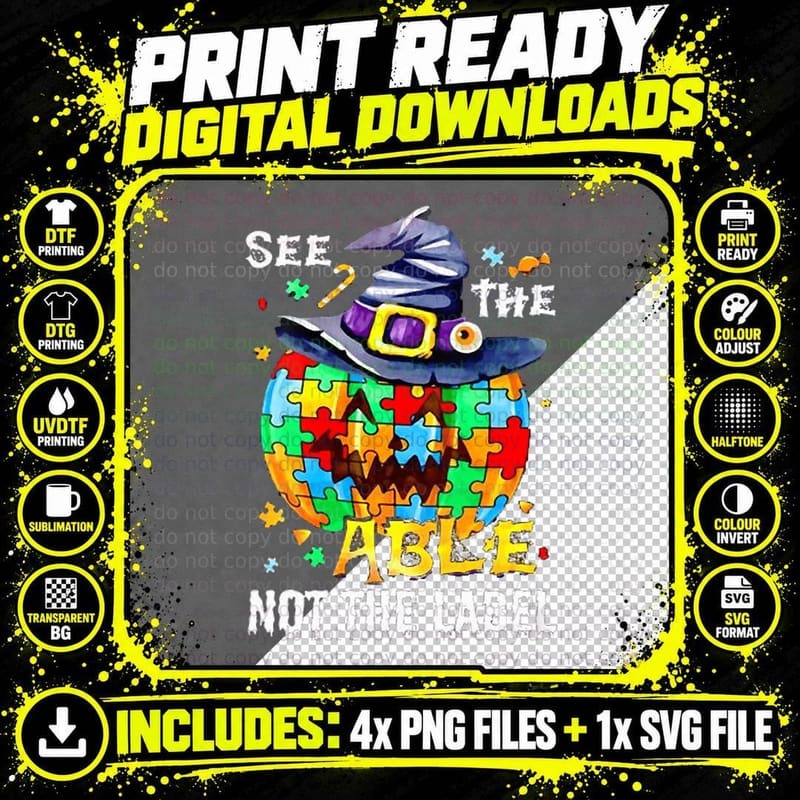 F0. NEW Batcheshalloweenhalloween-005Womens See the Able Png SVG Digital Bundle