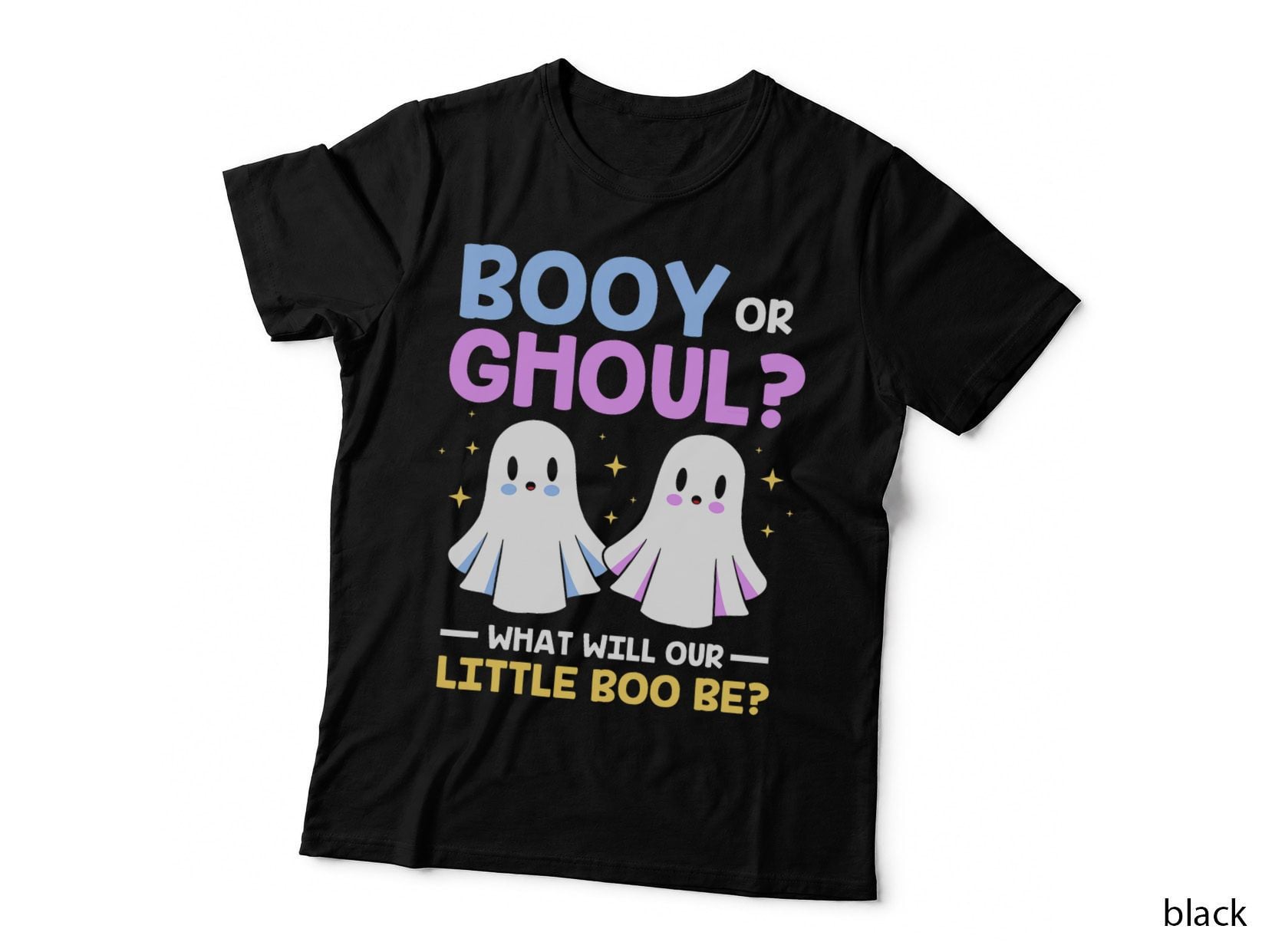 Funny Halloween Baby Shower Booy or Ghoul Gender Reveal T-Shirt