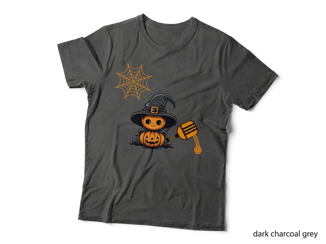 Funny Spooky Halloween Pumpkin Pickleball Witchwizard Gift T-Shirt