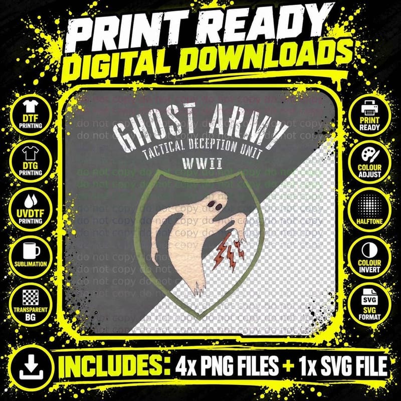 Ghost Army World War 2 Tactical Deception Unit T-Shirt Png SVG Digital Bundle